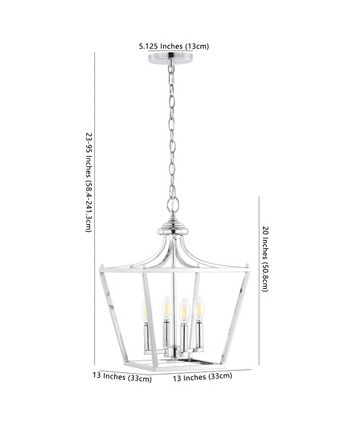 JONATHAN Y Camden 4-Light Iron Classic Midcentury Pendant Lantern 4 JONATHAN Y Camden 4-Light Iron Classic Midcentury Pendant Lantern - Image 2