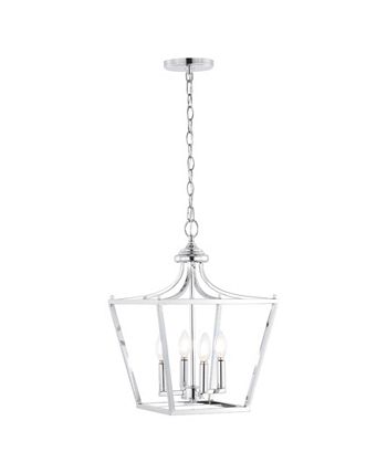 JONATHAN Y Camden 4-Light Iron Classic Midcentury Pendant Lantern 5 JONATHAN Y Camden 4-Light Iron Classic Midcentury Pendant Lantern - Image 3