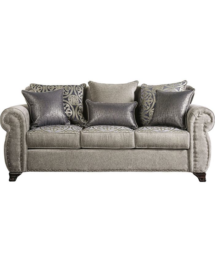 Furniture Of America Stinnan Nailhead Trim Sofa 3 Furniture Of America Stinnan Nailhead Trim Sofa