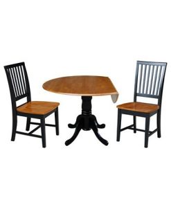 International Concepts 42 Dual Drop Leaf Dining Table With 2 Slat Back Chairs, 3 Piece Dining Set 8 International Concepts 42 Dual Drop Leaf Dining Table With 2 Slat Back Chairs, 3 Piece Dining Set -Costway Shop 20710194 fpx
