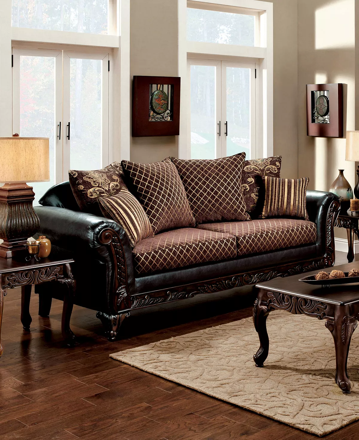 Furniture Of America Wiluna Flared Arm Sofa 4 Furniture Of America Wiluna Flared Arm Sofa - Image 2