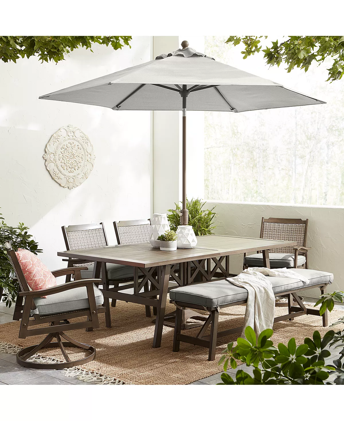 Furniture Kathan Outdoor Swivel Dining Chair, Created For Macy's 9 Furniture Kathan Outdoor Swivel Dining Chair, Created For Macy's - Image 7