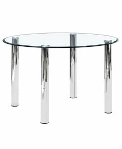 Best Master Furniture Duncan Clear Round Dinnette Table