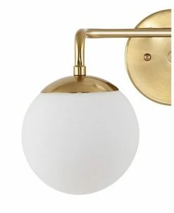 JONATHAN Y Louis Parisian Globe 1-Light Metal/Frosted Glass Modern Contemporary LED Vanity -Costway Shop 20904730 fpx