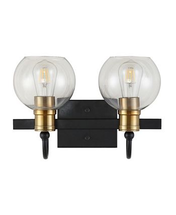 Marais 2-Light Rustic Vintage-Inspired LED Vanity Light JONATHAN Y Marais 2-Light Rustic Vintage-Inspired LED Vanity Light -Costway Shop