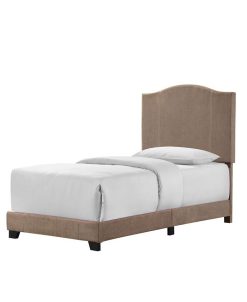 HomeFare Stitched Camel Back Upholstered Bed, Twin -Costway Shop 21033097 fpx
