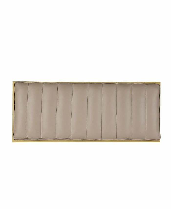 Noble House Riebe Contemporary Handmade Channel Stitch Ottoman Bench 6 Noble House Riebe Contemporary Handmade Channel Stitch Ottoman Bench - Image 4