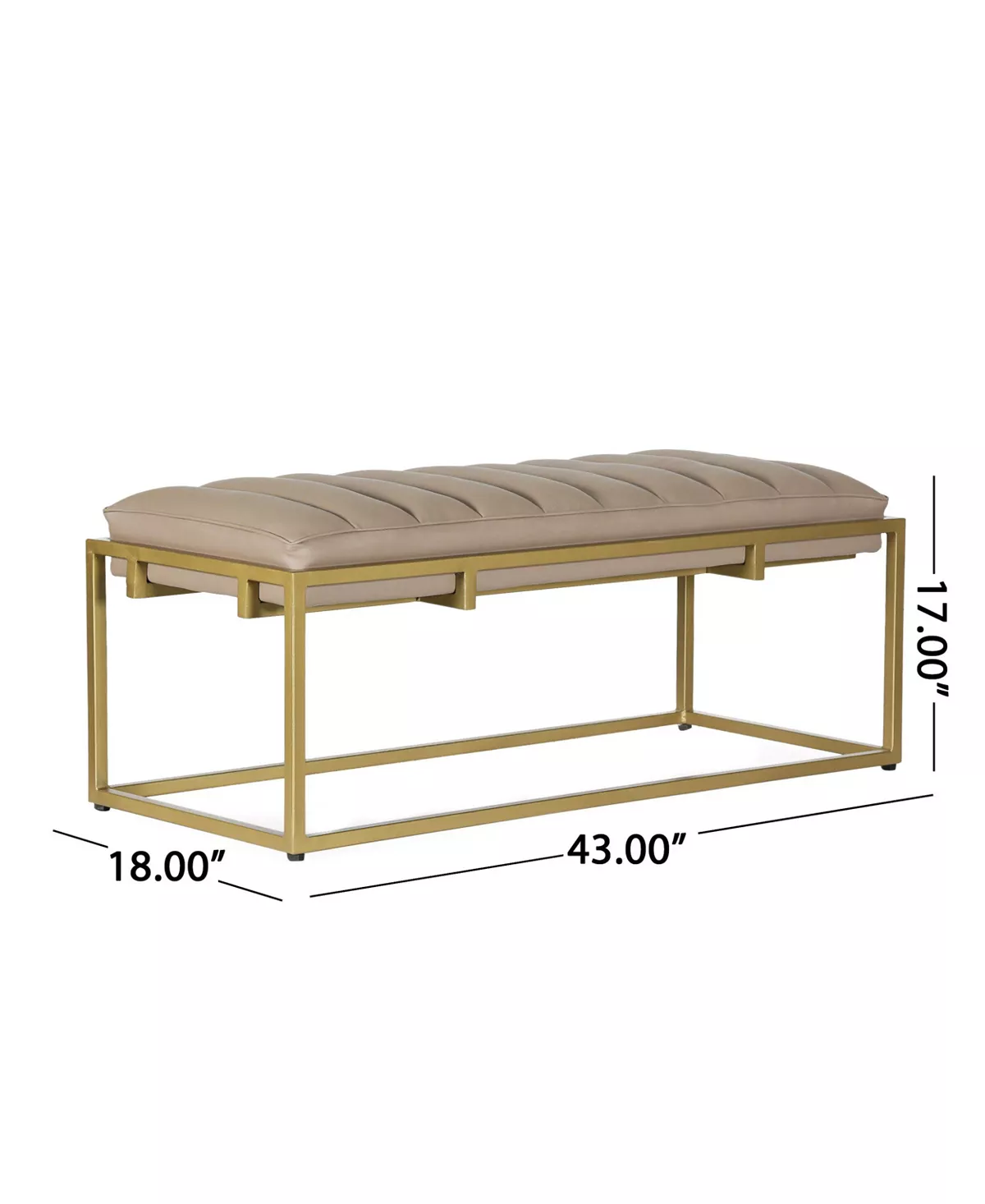 Noble House Riebe Contemporary Handmade Channel Stitch Ottoman Bench 7 Noble House Riebe Contemporary Handmade Channel Stitch Ottoman Bench - Image 5
