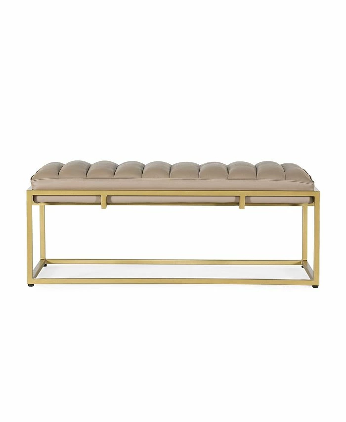 Noble House Riebe Contemporary Handmade Channel Stitch Ottoman Bench 3 Noble House Riebe Contemporary Handmade Channel Stitch Ottoman Bench