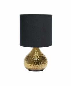 Simple Designs Hammered Drip Mini Table Lamp