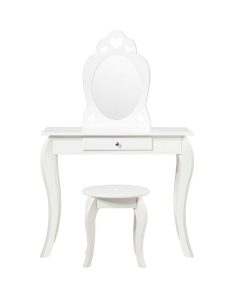 Costway Kids Vanity Set Princess Makeup Dressing Play Table Set