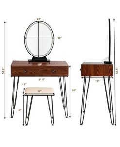 Costway Industrial Vanity Makeup Dressing Table Touch Switch -Costway Shop 22882372 fpx