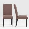 Westintrends Upholstered Linen Fabric Dining Chair Set Of 2 -Costway Shop 23093414 fpx