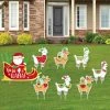 Big Dot Of Happiness Llama Christmas Santa Sleigh - Lawn Decor - Holiday Yard Signs - Set Of 8 -Costway Shop 23265126 fpx