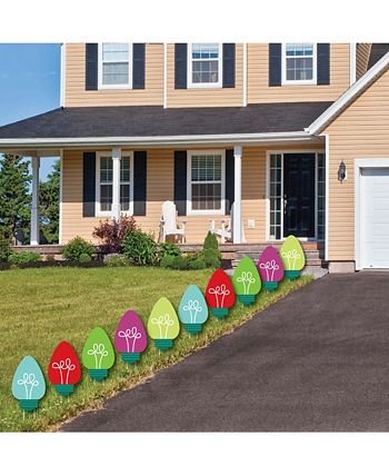 Christmas Light Bulbs - Lawn Decor - Outdoor Holiday Party Yard Decor - 10 Piece Big Dot Of Happiness Christmas Light Bulbs - Lawn Decor - Outdoor Holiday Party Yard Decor - 10 Piece -Costway Shop