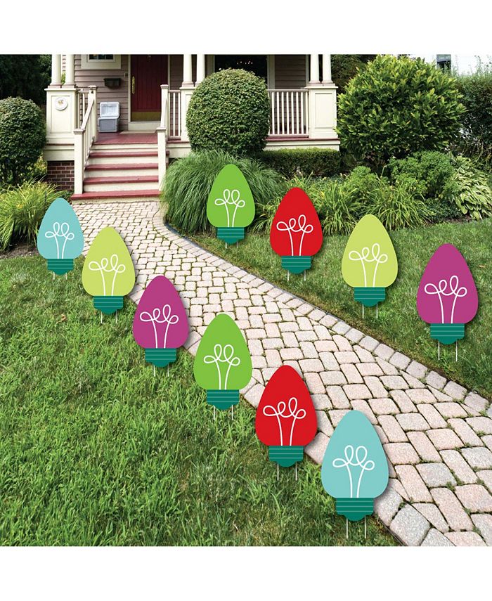Christmas Light Bulbs - Lawn Decor - Outdoor Holiday Party Yard Decor - 10 Piece Big Dot Of Happiness Christmas Light Bulbs - Lawn Decor - Outdoor Holiday Party Yard Decor - 10 Piece -Costway Shop