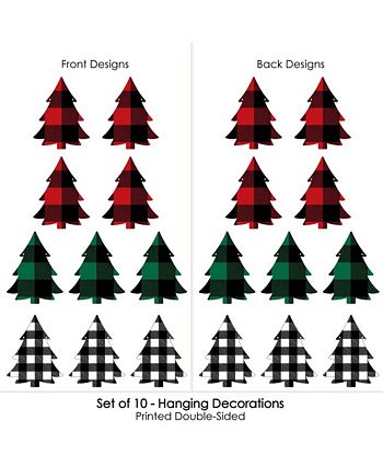 liday Plaid Trees - Outdoor Christmas Porch & Tree Yard Decor - 10 Pc Big Dot Of Happiness Liday Plaid Trees - Outdoor Christmas Porch & Tree Yard Decor - 10 Pc -Costway Shop