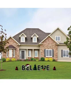 Big Dot Of Happiness Liday Plaid Trees - Outdoor Lawn Decor Christmas Party Yard Signs - Believe -Costway Shop 23265158 fpx