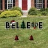 Big Dot Of Happiness Liday Plaid Trees - Outdoor Lawn Decor Christmas Party Yard Signs - Believe -Costway Shop 23265160 fpx