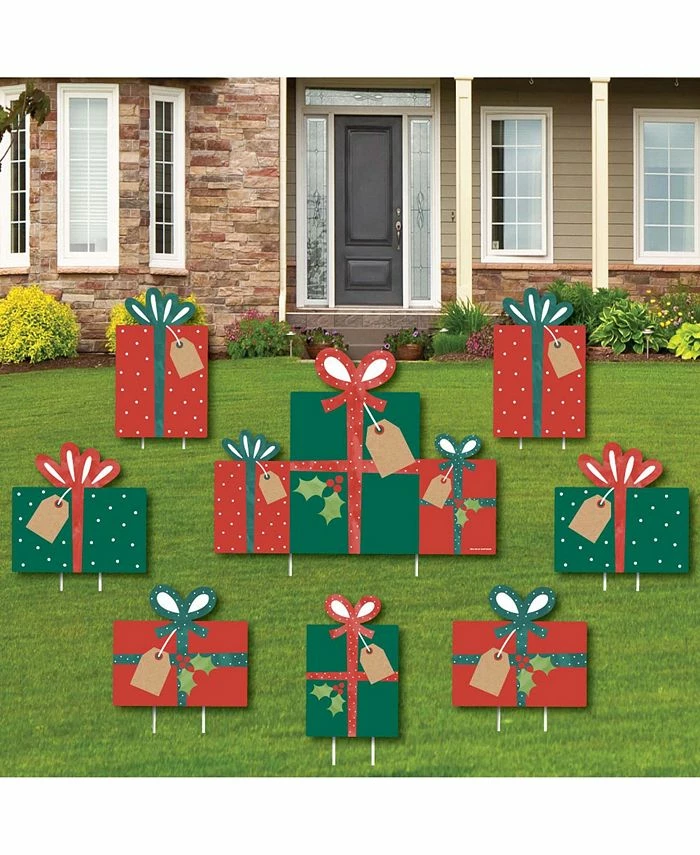 Big Dot Of Happiness Y Holiday Presents - Outdoor Lawn Decor - Christmas Yard Signs - Set Of 8 3 Big Dot Of Happiness Y Holiday Presents - Outdoor Lawn Decor - Christmas Yard Signs - Set Of 8