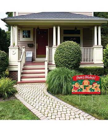Gingerbread Christmas - Yard Sign Lawn Decor - Happy Holidays Party Yardy Sign Big Dot Of Happiness Gingerbread Christmas - Yard Sign Lawn Decor - Happy Holidays Party Yardy Sign -Costway Shop