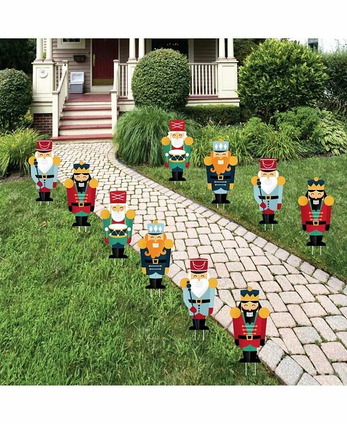 Big Dot Of Happiness Christmas Nutcracker - Lawn Decor - Outdoor Holiday Party Yard Decor - 10 Piece 3 Big Dot Of Happiness Christmas Nutcracker - Lawn Decor - Outdoor Holiday Party Yard Decor - 10 Piece