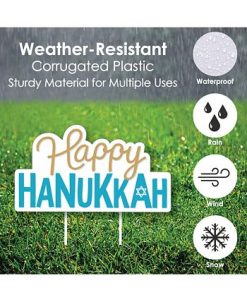 Big Dot Of Happiness Ukkah Bear - Lawn Decor - Chanukah Holiday Sweater Yard Signs - Set Of 8 -Costway Shop 23266266 fpx