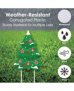 Big Dot Of Happiness Snowy Christmas Trees - Outdoor Lawn Sign Decor Holiday Party Yard Display 3 Pc -Costway Shop 23266302 fpx