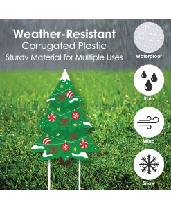 Big Dot Of Happiness Snowy Christmas Trees - Outdoor Lawn Sign Decor Holiday Party Yard Display 3 Pc -Costway Shop 23266302 fpx