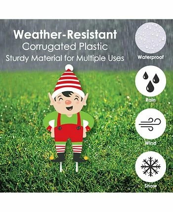 Big Dot Of Happiness Very Merry Christmas - Outdoor Lawn Decor Holiday Santa Party Yard Signs - 8 Ct 4 Big Dot Of Happiness Very Merry Christmas - Outdoor Lawn Decor Holiday Santa Party Yard Signs - 8 Ct - Image 2