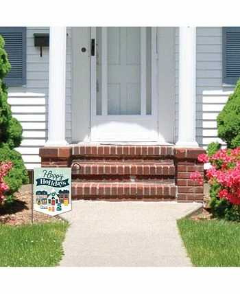 Big Dot Of Happiness Christmas Village - Outdoor Yard Home Decor - Holiday Garden Flag 12 X 15.25 In 4 Big Dot Of Happiness Christmas Village - Outdoor Yard Home Decor - Holiday Garden Flag 12 X 15.25 In - Image 2