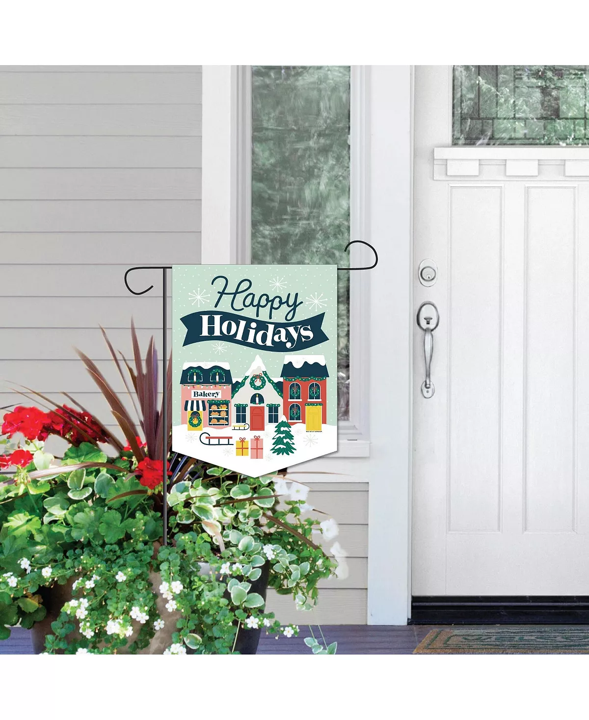 Big Dot Of Happiness Christmas Village - Outdoor Yard Home Decor - Holiday Garden Flag 12 X 15.25 In 5 Big Dot Of Happiness Christmas Village - Outdoor Yard Home Decor - Holiday Garden Flag 12 X 15.25 In - Image 3