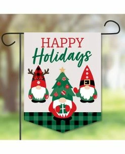 Big Dot Of Happiness Red And Green Holiday Gnomes Yard Home Décor Christmas Garden Flag 12 X 15.25