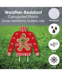 Big Dot Of Happiness Ugly Sweater - Outdoor Lawn Decor - Holiday & Christmas Yard Signs - Set Of 8 -Costway Shop 23268390 fpx