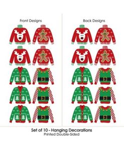 Big Dot Of Happiness Ugly Sweater - Outdoor Hanging Holiday And Christmas Party Decor - 10 Pc 4 Big Dot Of Happiness Ugly Sweater - Outdoor Hanging Holiday And Christmas Party Decor - 10 Pc -Costway Shop 23268393 fpx