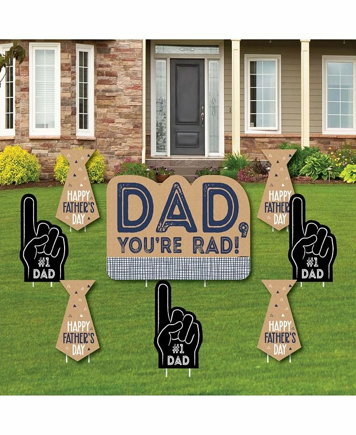 Big Dot Of Happiness My Dad Is Rad - Outdoor Lawn Decor - Father's Day Yard Signs - Set Of 8 3 Big Dot Of Happiness My Dad Is Rad - Outdoor Lawn Decor - Father's Day Yard Signs - Set Of 8