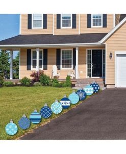 Big Dot Of Happiness Lue & Silver Ornaments Lawn Decor Outdoor Holiday & Christmas Yard Decor 10 Pc -Costway Shop 23268854 fpx