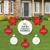 Big Dot Of Happiness Red & Gold Friendsmas - Lawn Decor - Friends Christmas Yard Signs - Set Of 8 -Costway Shop 23268858 fpx