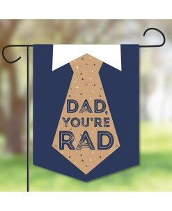 Big Dot Of Happiness My Dad Is Rad - Lawn And Yard Home Decor - Father's Day Garden Flag 12 X 15.25