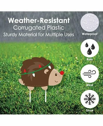 Big Dot Of Happiness Woodland Christmas Santa Sleigh - Lawn Decor - Holiday Yard Signs - Set Of 8 4 Big Dot Of Happiness Woodland Christmas Santa Sleigh - Lawn Decor - Holiday Yard Signs - Set Of 8 - Image 2