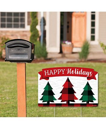 liday Plaid Trees - Christmas Yard Lawn Decor Happy Holidays Party Yardy Sign Big Dot Of Happiness Liday Plaid Trees - Christmas Yard Lawn Decor Happy Holidays Party Yardy Sign -Costway Shop