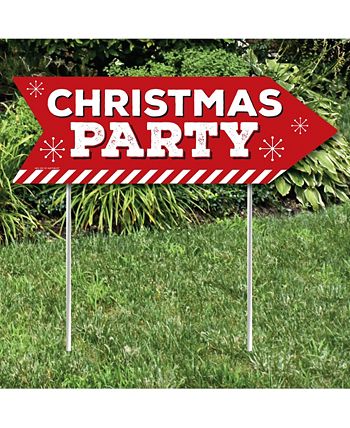 Christmas Party - Holiday Party Arrow Double Sided Directional Yard Signs - 2 Ct Big Dot Of Happiness Christmas Party - Holiday Party Arrow Double Sided Directional Yard Signs - 2 Ct -Costway Shop