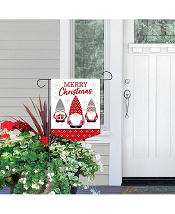 Christmas Gnomes - Outdoor Yard Home Decor - Holiday Garden Flag - 12 X 15.25 In Big Dot Of Happiness Christmas Gnomes - Outdoor Yard Home Decor - Holiday Garden Flag - 12 X 15.25 In -Costway Shop