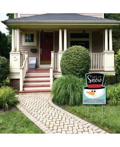 Big Dot Of Happiness Let It Snow - Snowman - Party Decorations Christmas & Holiday Welcome Yard Sign -Costway Shop 23274675 fpx