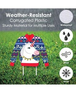 Big Dot Of Happiness Wild & Ugly Sweater - Lawn Decor - Holiday & Christmas Yard Signs - Set Of 8 -Costway Shop 23274852 fpx