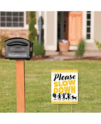 Please Slow Down - Outdoor Lawn Sign - Kids At Play Neighborhood Yard Sign 1 Pc Big Dot Of Happiness Please Slow Down - Outdoor Lawn Sign - Kids At Play Neighborhood Yard Sign 1 Pc -Costway Shop