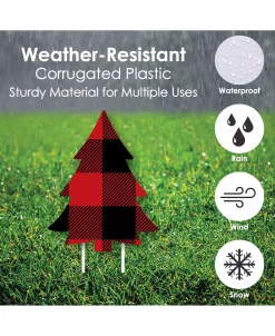Big Dot Of Happiness Liday Plaid Trees - Lawn Decor - Buffalo Plaid Christmas Yard Signs - Set Of 8 8 Big Dot Of Happiness Liday Plaid Trees - Lawn Decor - Buffalo Plaid Christmas Yard Signs - Set Of 8 -Costway Shop 23278533 fpx