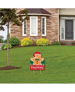 Big Dot Of Happiness Gingerbread Christmas - Outdoor Lawn Sign - Holiday Party Yard Sign - 1 Pc -Costway Shop 23278570 fpx