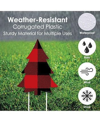 liday Plaid Trees - Outdoor Lawn Sign Decor - Christmas Yard Display - 3 Pc Big Dot Of Happiness Liday Plaid Trees - Outdoor Lawn Sign Decor - Christmas Yard Display - 3 Pc -Costway Shop