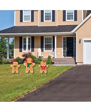 Gingerbread Christmas - Outdoor Lawn Sign Decor Holiday Party Yard Display 3 Pc Big Dot Of Happiness Gingerbread Christmas - Outdoor Lawn Sign Decor Holiday Party Yard Display 3 Pc -Costway Shop